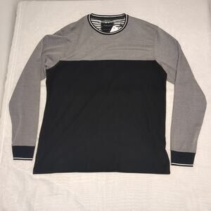 Denim & Flower Mens Casual T Shirt Long Sleeve Casual Crew Neck Top L